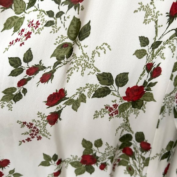 Reformation Jourdan Floral Mock Neck Mini Dress in Regency - Picture 9 of 11